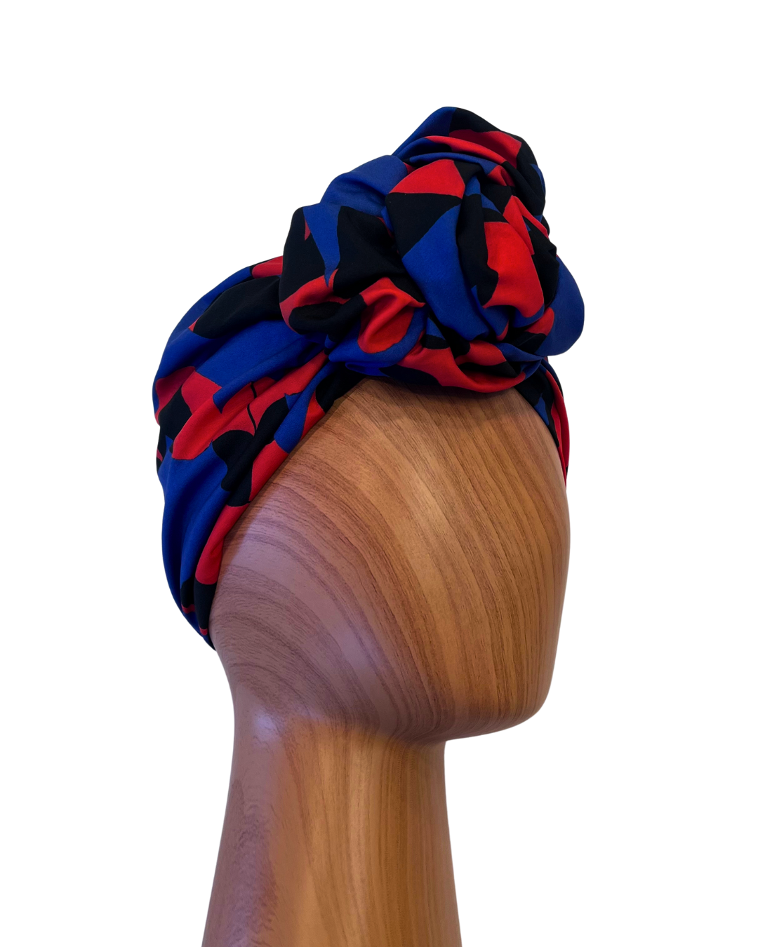 Red, black and Blue Turban Wrap