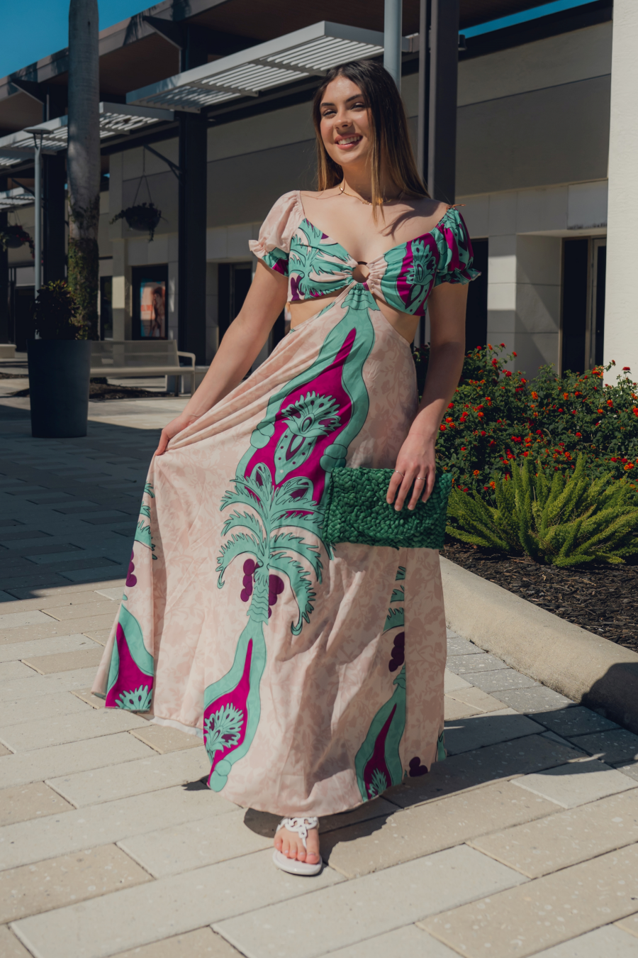 Golden Sunset Maxi Dress