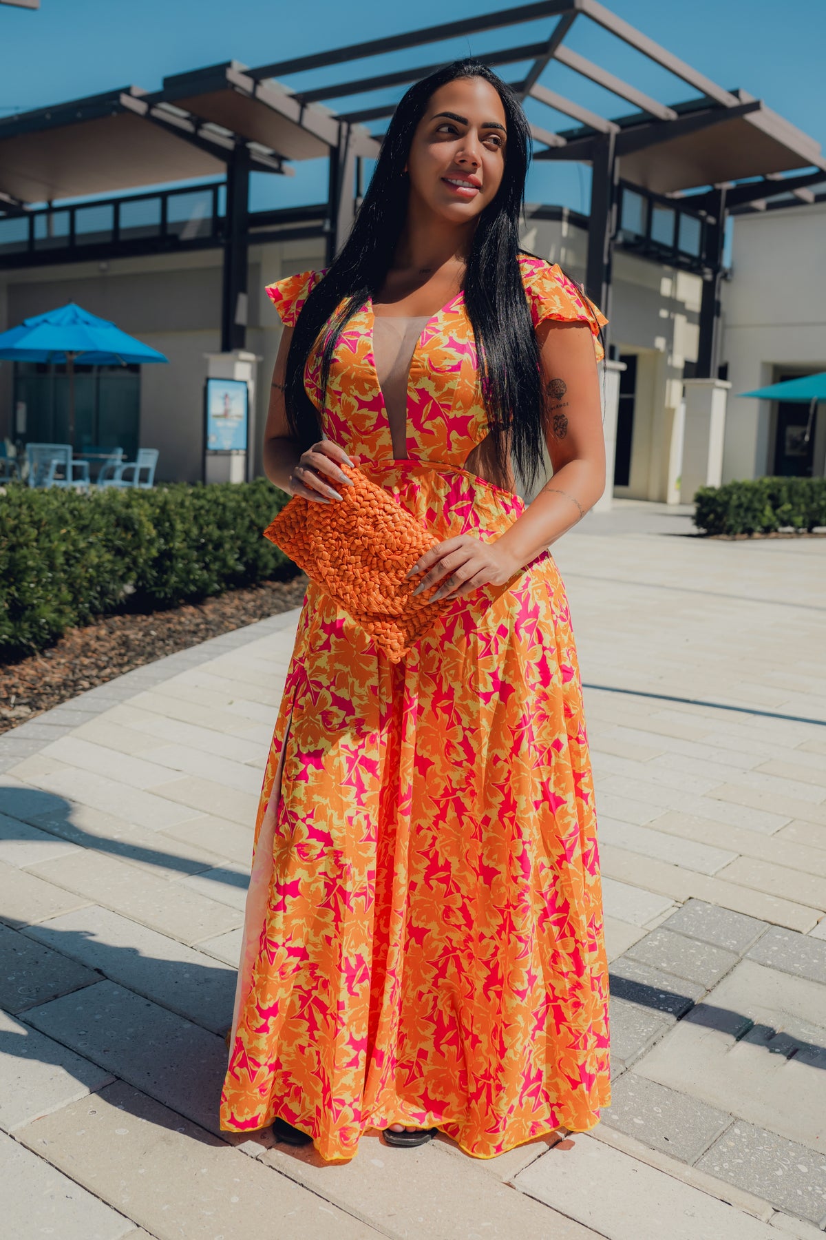 Flora Tropic Cut-Out Dress